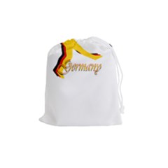German Soccer Player Germany German Flag Colors Black Gold Red Logo Typography Sports Drawstring Pouches (medium)  by yoursparklingshop