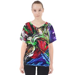 Lillies In The Terracotta Vase 3 V-neck Dolman Drape Top by bestdesignintheworld