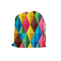 Background Colorful Abstract Drawstring Pouches (large)  by Nexatart