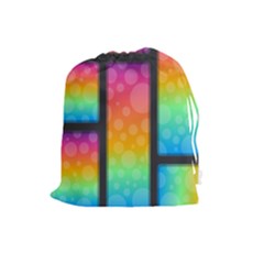 Background Colorful Abstract Drawstring Pouches (large)  by Nexatart