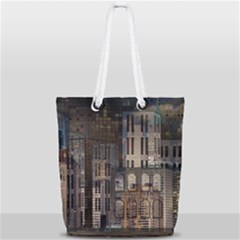 Architecture City Home Window Full Print Rope Handle Tote (small) by Nexatart