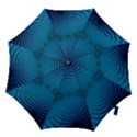 Blue Background Brush Particles Wave Hook Handle Umbrellas (Large) View1