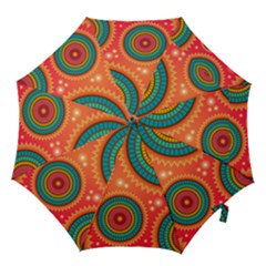 Background Texture Mosaic Pink Hook Handle Umbrellas (large) by Nexatart
