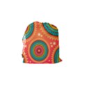 Background Texture Mosaic Pink Drawstring Pouches (Small)  View2