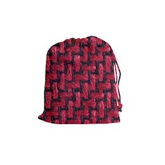 Fabric Pattern Desktop Textile Drawstring Pouches (medium)  by Nexatart