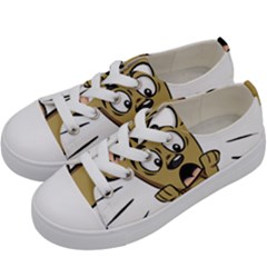 Animal Canine Cartoon Dog Pet Kids  Low Top Canvas Sneakers by Sapixe