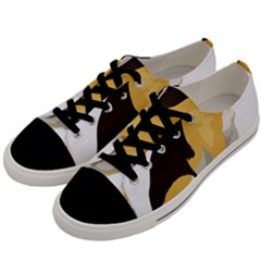 Black Yellow Dog Beagle Pet Men s Low Top Canvas Sneakers by Sapixe