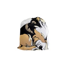 Dog Sitting Pet Collie Animal Drawstring Pouches (small)  by Sapixe