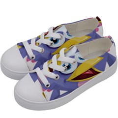 Bird Violet Beak Feather Fun Kids  Low Top Canvas Sneakers by Sapixe