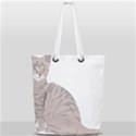 Kitten Cat Drawing Line Art Line Full Print Rope Handle Tote (Small) View1