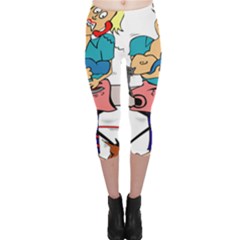 Housewife Multitasking Woman Capri Leggings  by Sapixe