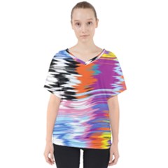 Waves                                   V-neck Dolman Drape Top by LalyLauraFLM