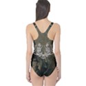 Wonderful Decorative Dragon On Vintage Background One Piece Swimsuit View2