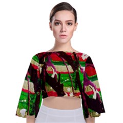 Easter 2 Tie Back Butterfly Sleeve Chiffon Top by bestdesignintheworld