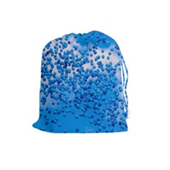 Blue Balloons In The Sky Drawstring Pouches (large)  by FunnyCow