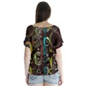 Circles texture                                         V-Neck Flutter Sleeve Top View2