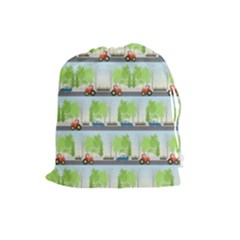 Cars And Trees Pattern Drawstring Pouches (large)  by linceazul