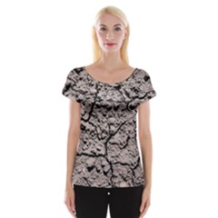 Earth  Dark Soil With Cracks Cap Sleeve Tops by FunnyCow