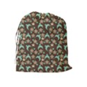 Brown With Blue Hats Drawstring Pouches (Extra Large) View2