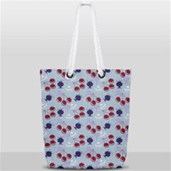 Sky Cherry Full Print Rope Handle Tote (small) by snowwhitegirl