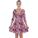 Mauve Dress Quarter Sleeve Skater Dress View1