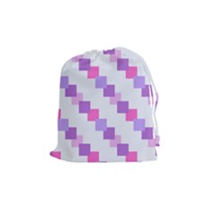 Geometric Squares Drawstring Pouches (medium)  by snowwhitegirl