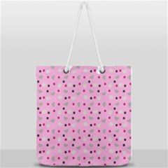 Pink Milk Hearts Full Print Rope Handle Tote (large) by snowwhitegirl