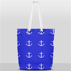 Royal Anchors Full Print Rope Handle Tote (small) by snowwhitegirl