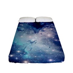 Nebula Blue Fitted Sheet (full/ Double Size) by snowwhitegirl