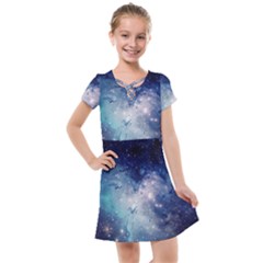 Nebula Blue Kids  Cross Web Dress by snowwhitegirl