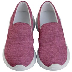 Pink  Denim Kid s Lightweight Slip Ons by snowwhitegirl