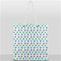 Eye Dots Green Violet Full Print Rope Handle Tote (Large) View1