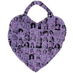 Lilac Yearbok Giant Heart Shaped Tote by snowwhitegirl