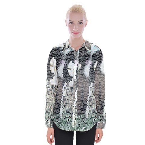 Dolls Stained  Glass Womens Long Sleeve Shirt by snowwhitegirl