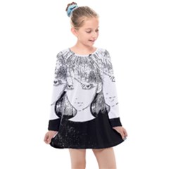 Girl Kids  Long Sleeve Dress by snowwhitegirl