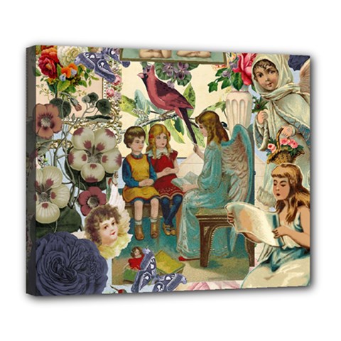 Angel Collage Deluxe Canvas 24  X 20   by snowwhitegirl