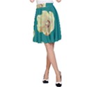 Teal Tulips A-Line Skirt View1