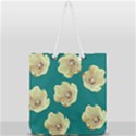 Teal Tulips Full Print Rope Handle Tote (Large) View1