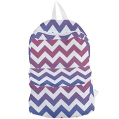 Pink Blue Black Ombre Chevron Foldable Lightweight Backpack by snowwhitegirl
