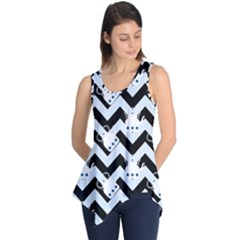 Blue Teapot Chevron Sleeveless Tunic by snowwhitegirl