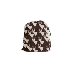 Brown Deer Pattern Drawstring Pouch (xs) by snowwhitegirl