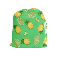 Lemons And Limes Drawstring Pouch (xl) by snowwhitegirl