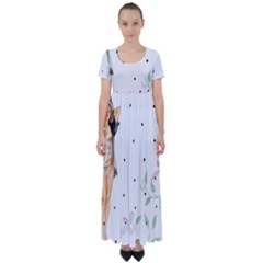 Retro 1410690 1920 High Waist Short Sleeve Maxi Dress by vintage2030