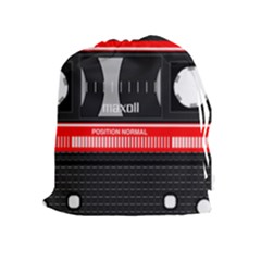 Compact Cassette Drawstring Pouch (xl) by vintage2030