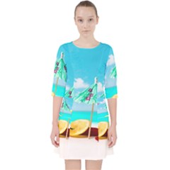 Red Chili Peppers On The Beach Pocket Dress by FunnyCow