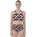 Cat Rose Chevron Racer Back Bikini Set View1