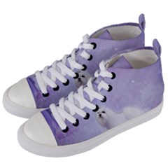 Cute Little Maltese, Soft Colors Women s Mid-top Canvas Sneakers by FantasyWorld7