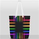 Neon Light Abstract Pattern Lines Full Print Rope Handle Tote (Small) View1