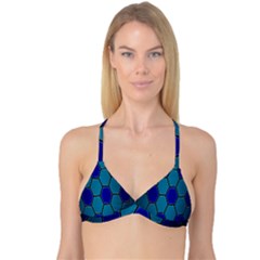 Hexagon Background Geometric Mosaic Reversible Tri Bikini Top by Sapixe