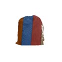 Leather Background Structure Orange Drawstring Pouch (Small) View1